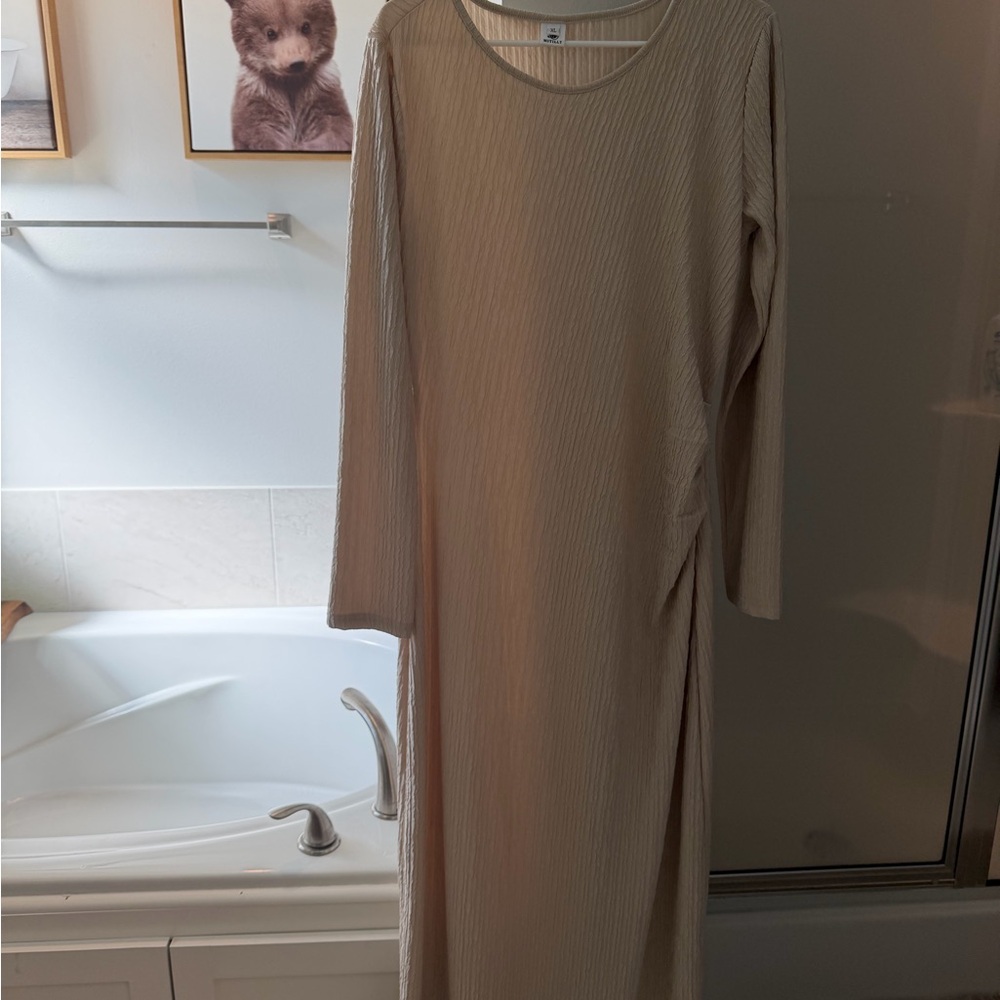 Amazon Cream Long Sleeve Dress